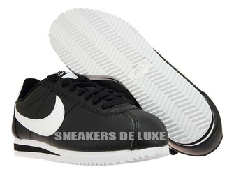 807471-010 Nike Cortez Classic Leather Black/White-White