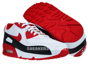 Nike Air Max 90 White/Sport Red-Black 375572-101