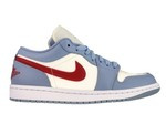 Nike Air Jordan 1 Low DC0774-164 Sail/Dune Red-Blue Grey-White