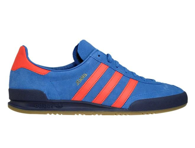 Adidas jeans trainers trace royal red on sale